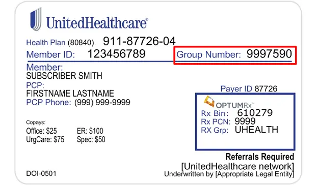 find health insurance number