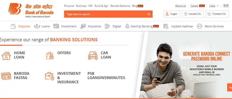 change mobile number in bank of baroda