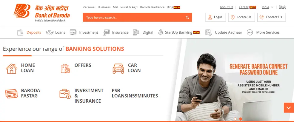 change mobile number in bank of baroda