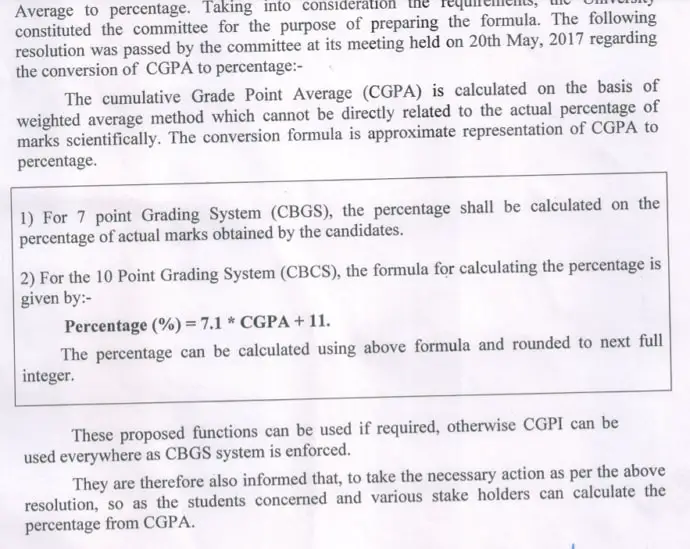cgpa to percentage for mumbai university