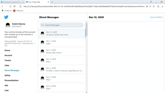 recover deleted twitter messages