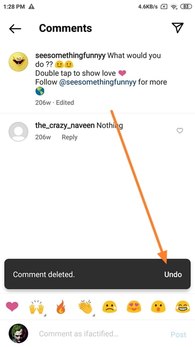 recover deleted instagram comments