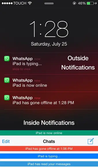 get notification when someone is online on whatsapp