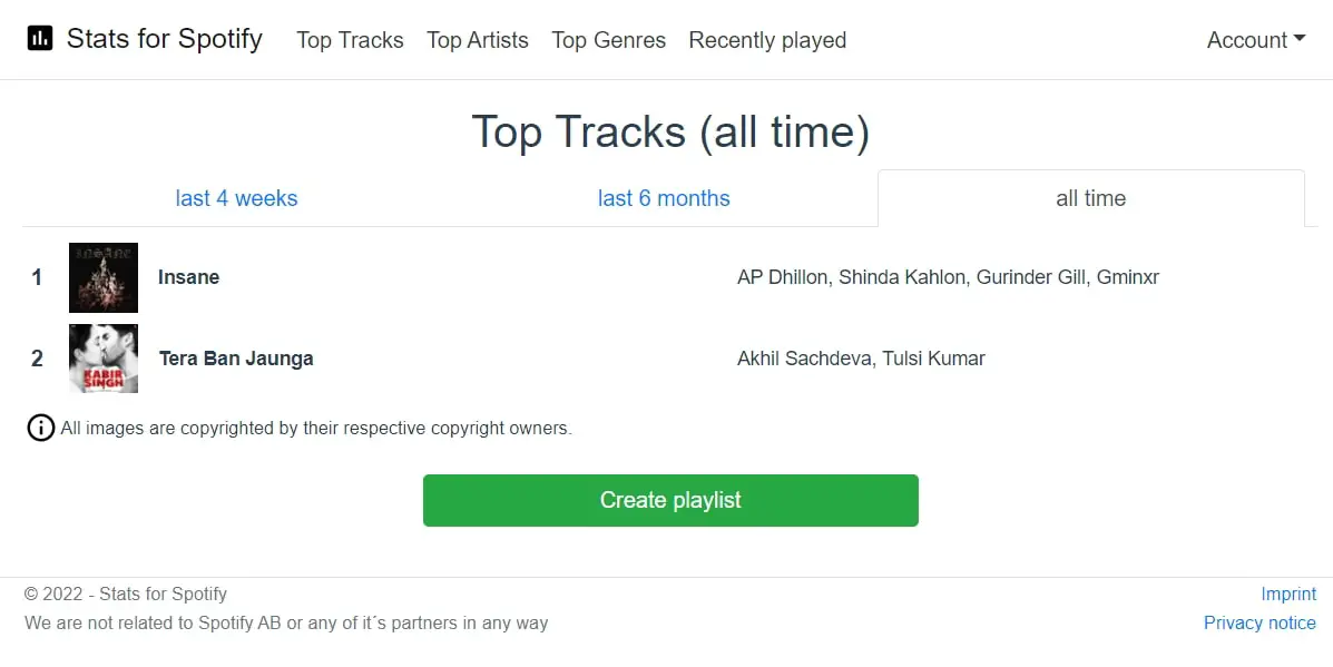see your most played songs on spotify
