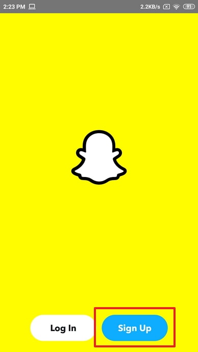 create snapchat account without phone number