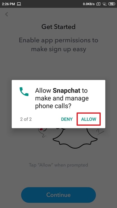 create snapchat account without phone number