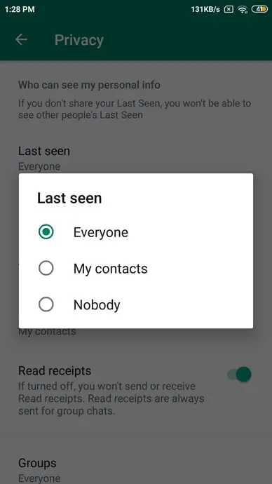 fix someone's last seen not updating on whatsapp