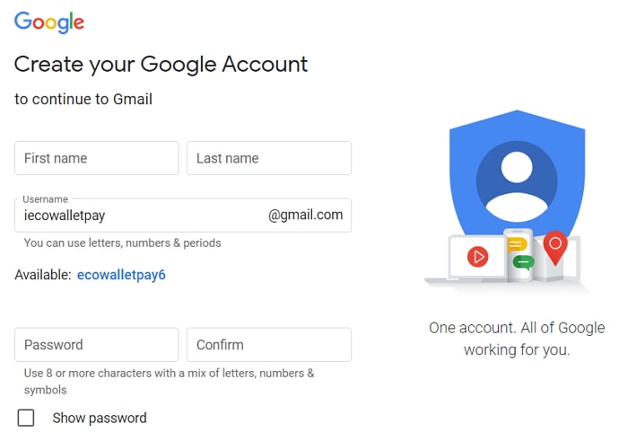 gmail username availability