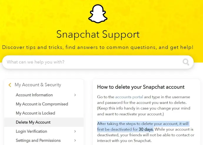 know if someone deleted their snapchat account
