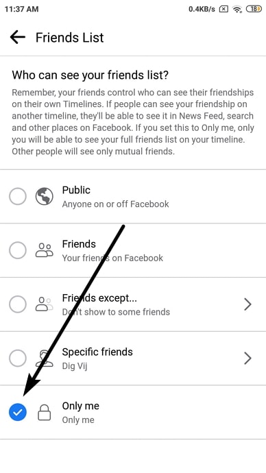 hide mutual friends on facebook