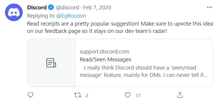 know if someone read your message on discord