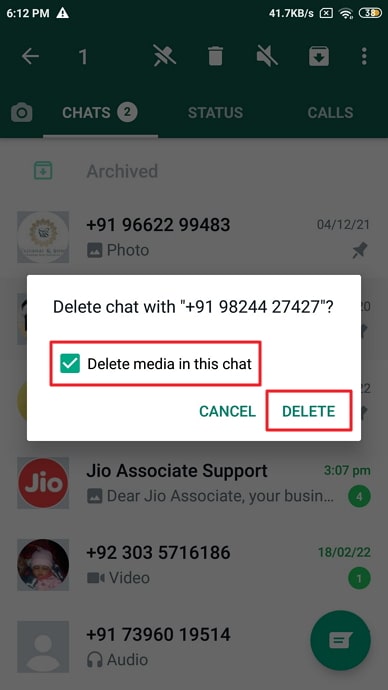 delete old whatsapp messages from both sides