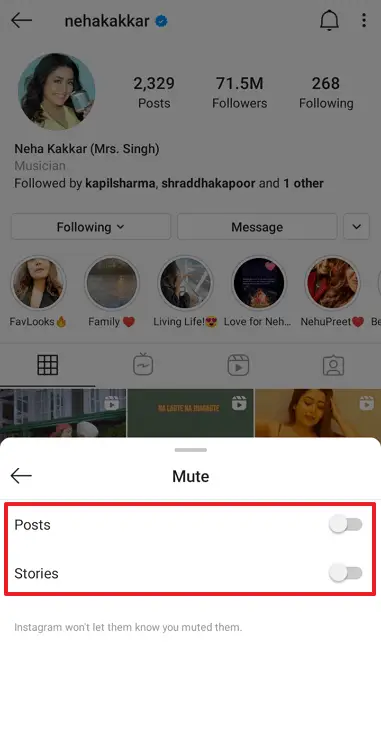 hide someone on instagram without unfollowing