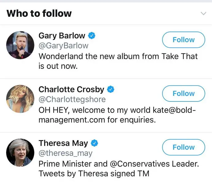 remove who to follow on twitter