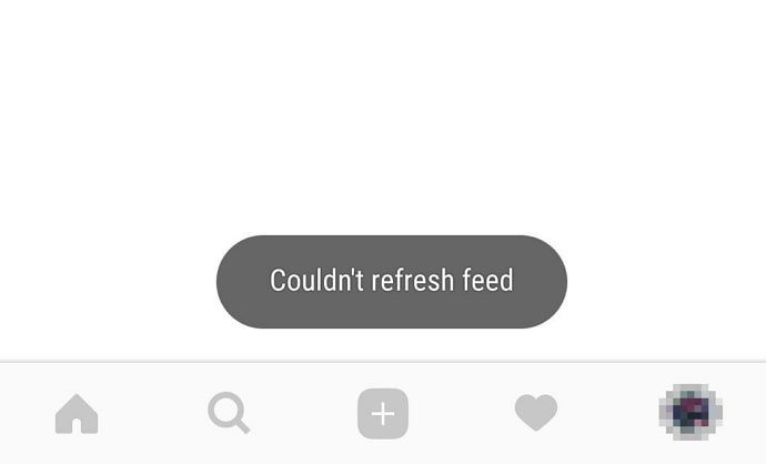 fix couldnt refresh feed on instagram