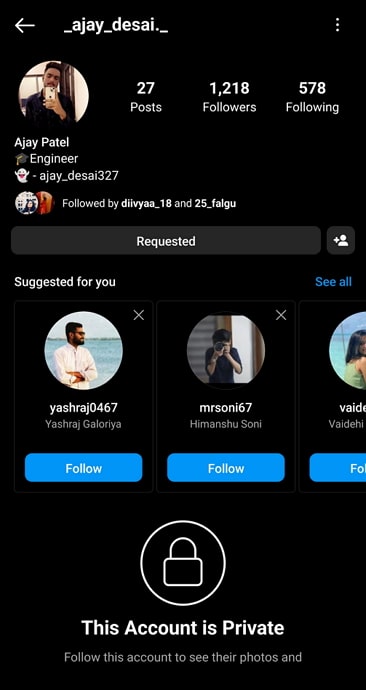 extract phone number from instagram private account