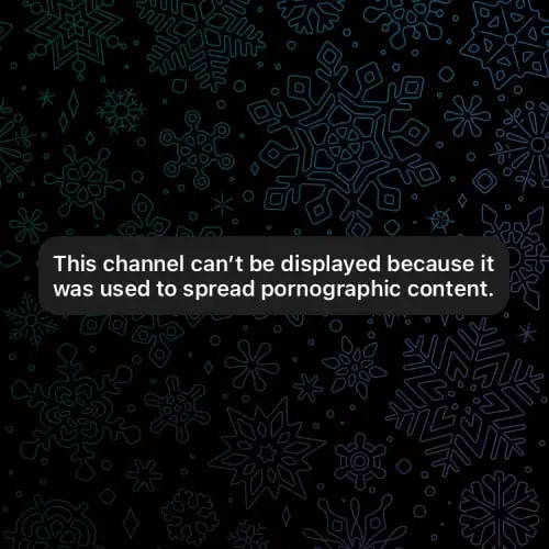 this channel cannot be displayed