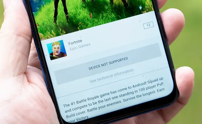 fortnite device not supported