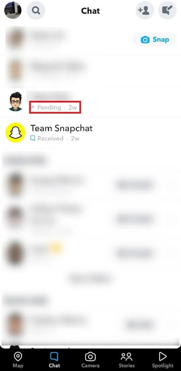 delete pending messages on snapchat