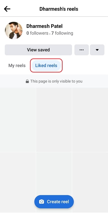 see liked reels on facebook