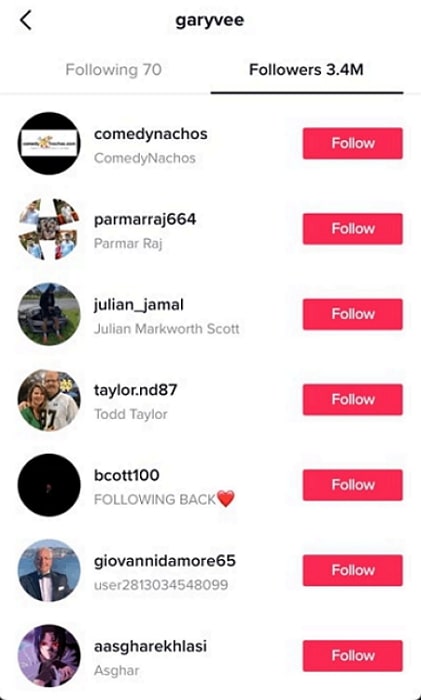 view your complete followers list on tiktok