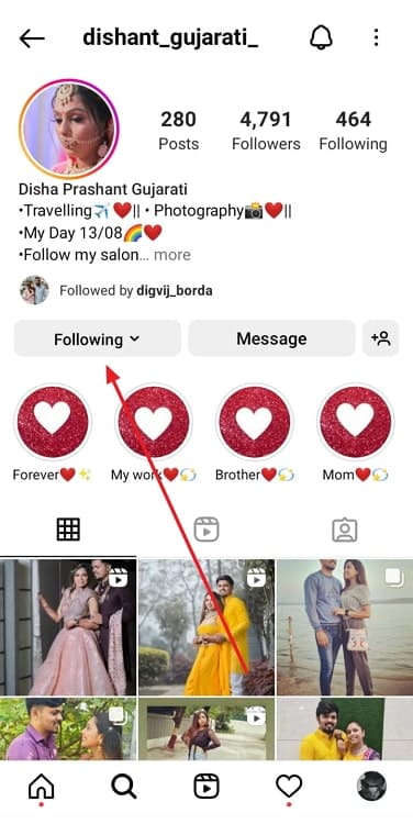 can you hide instagram following list from followers