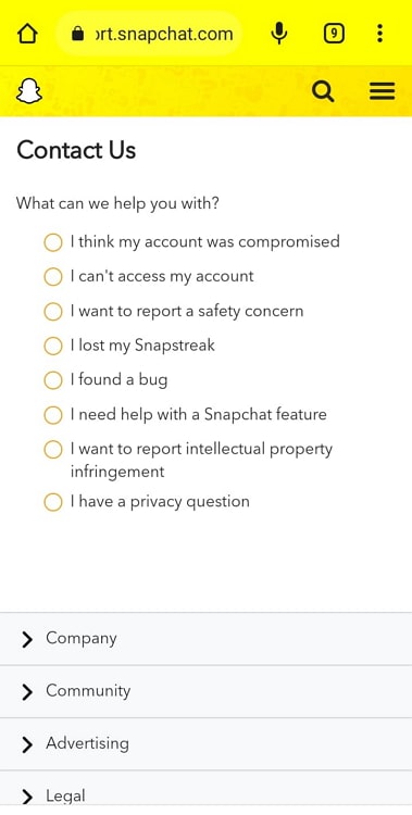 fix please enter a valid phone number on snapchat