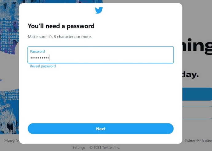 fix “please enter a valid phone number” on twitter