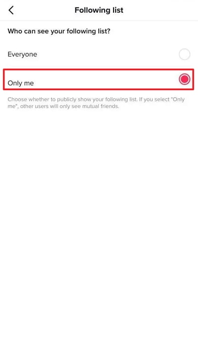 hide followers list on tiktok