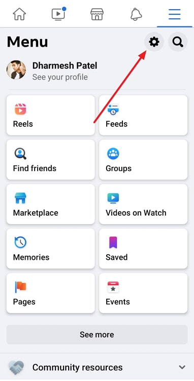 where to find browsing history on facebook app