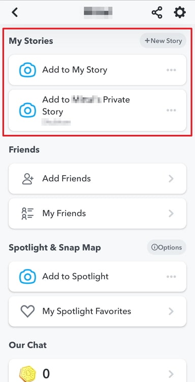 add someone to an already created private story on snapchat