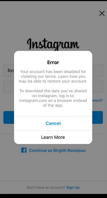 why can't i reactivate my instagram after temporarily deactivating it