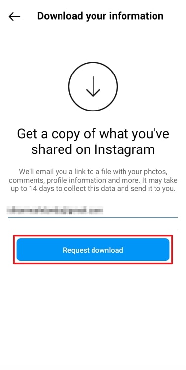 fix access data not showing on instagram