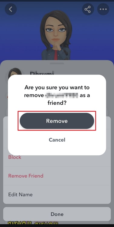 if you remove someone on snapchat, can they see your messages