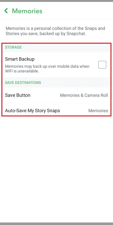 recover memories on snapchat that weren’t backed up