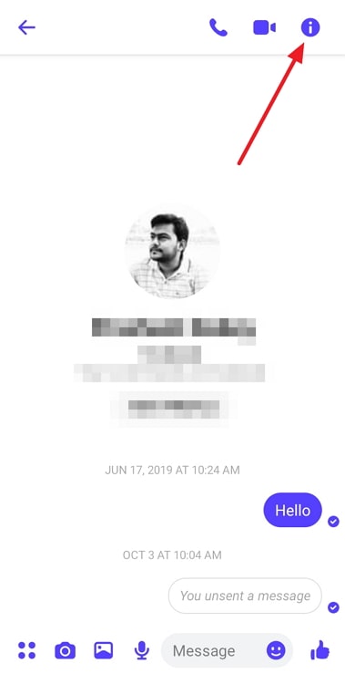 hide someone on messenger without blocking