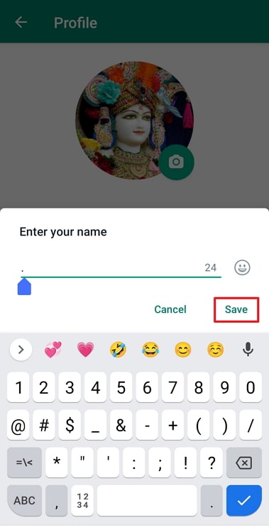 hide your name from participants in whatsapp group