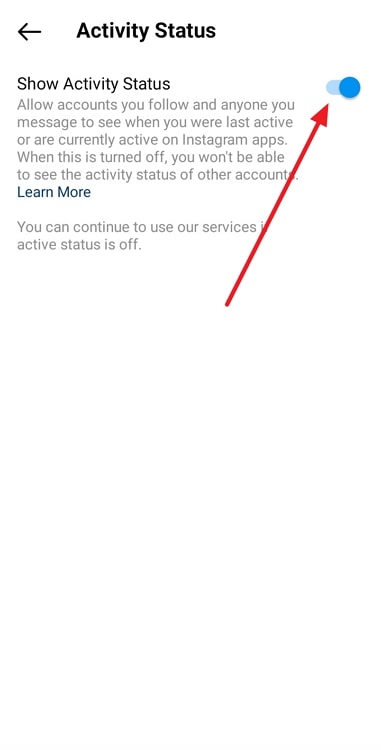 long does instagram show active now when you're not