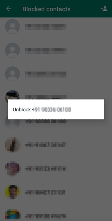 can blocked contacts see my newly changed phone number on whatsapp 
