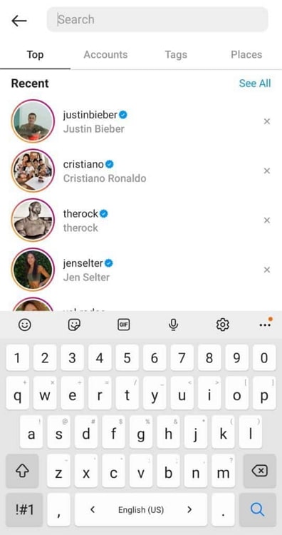 can you search on instagram by videos