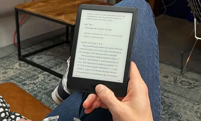 kindle continuous scrolling not available
