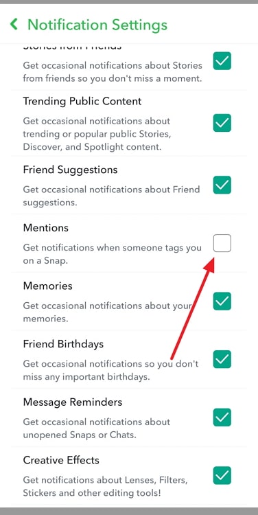 what does added by mention mean on snapchat