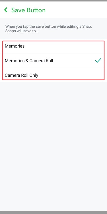 are photos taken through snapchat saved on your phone
