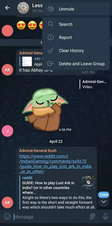 if i uninstall telegram will i be removed from groups