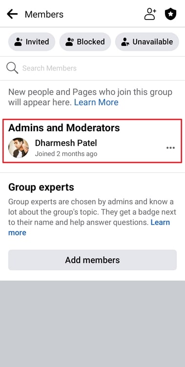 if you block admin or moderator of facebook group, will they see your posts