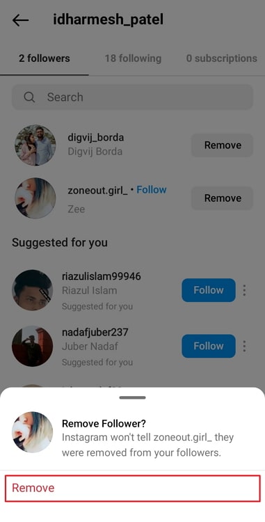 stop bots from following you on instagram