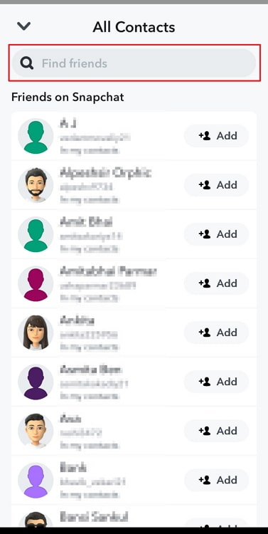 what does added by phone mean on snapchat