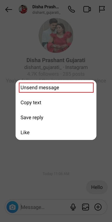 why can't i delete message on instagram