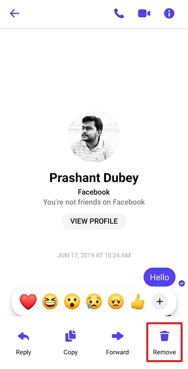when you unsend a message on messenger does it notify them