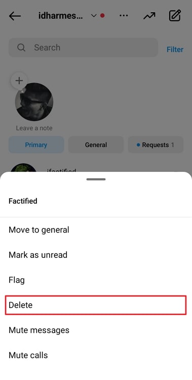 why can't i delete message on instagram
